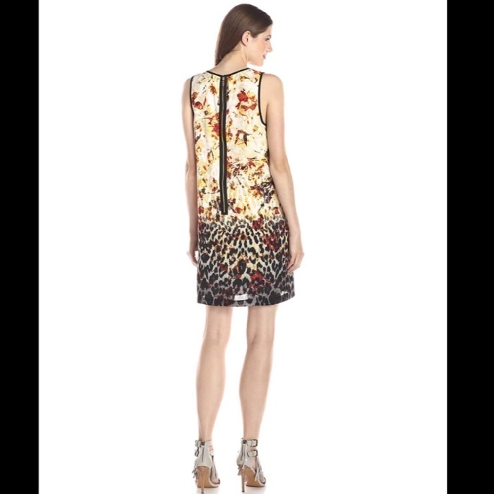 KENSIE Ombré Animal Floral Print Shift Dress